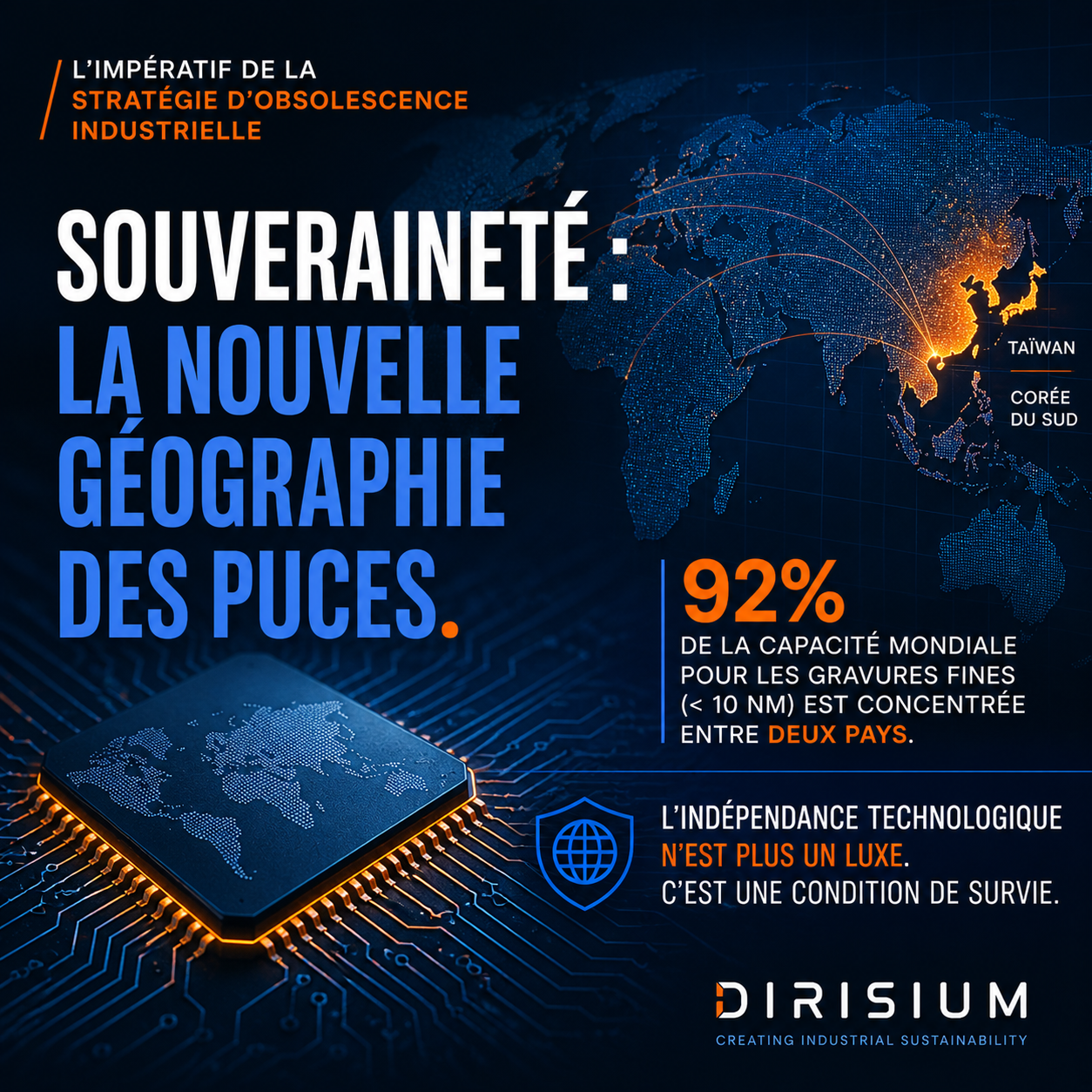 L'Impératif de la Stratégie d'Obsolescence Industrielle 🌍 Souveraineté : La nouvelle géographie des puces - dirisium - industrie - innovation - obsolescence